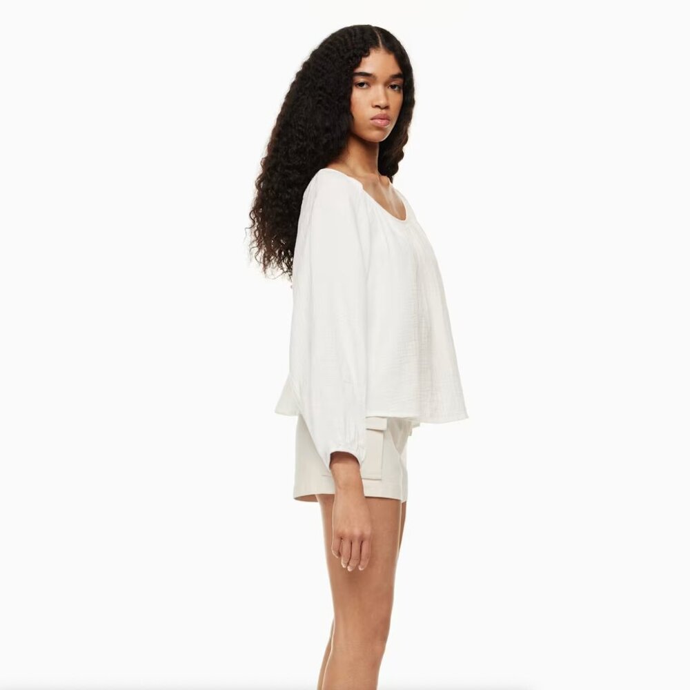 ARITZIA WILFRED FREE SIGHT BLOUSE FLOWY BOAT NECK BLOUSE SIZE XL - Picture 4 of 10